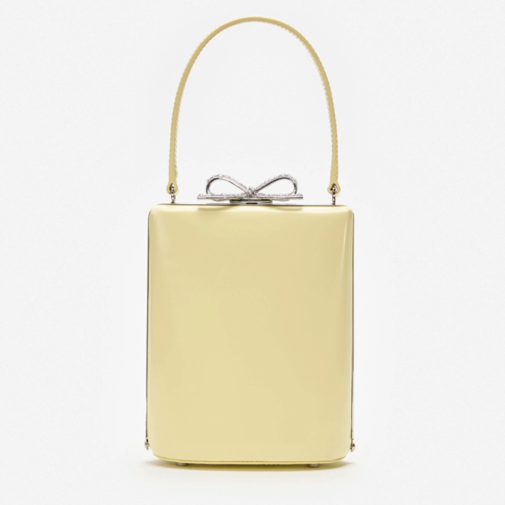 Self-Portrait Yellow Leather Top Handle Bag - 2026 - Msrp $545 - Nwt